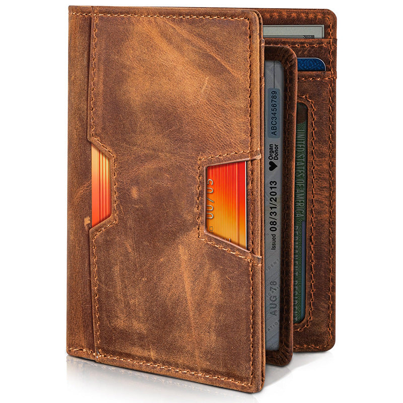 Slim RFID-Blocking Leather Cardholder Bowlift