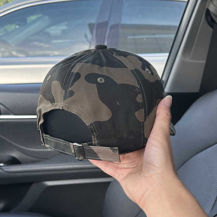 Unisex Camouflage Embroidered Cap Bowlift