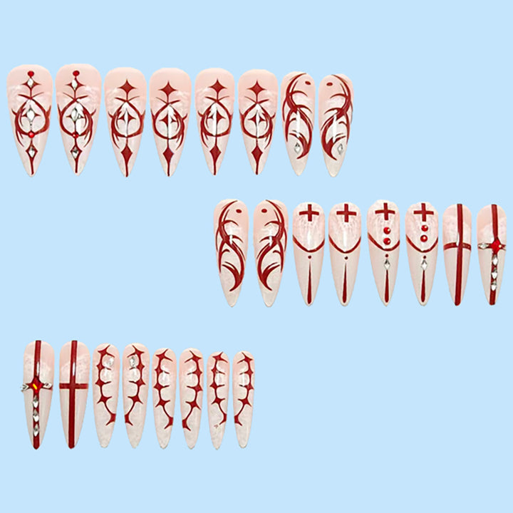Artificial nails with elegant 3D applications and filigree design Bowlift
