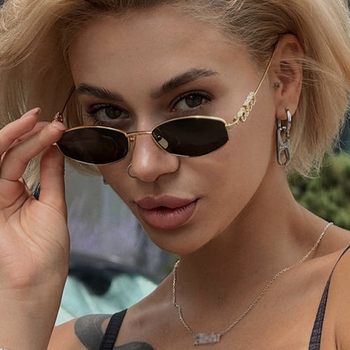 Women’s fashionable sunglasses with elegant stainless steel frame and UV protection Bowlift
