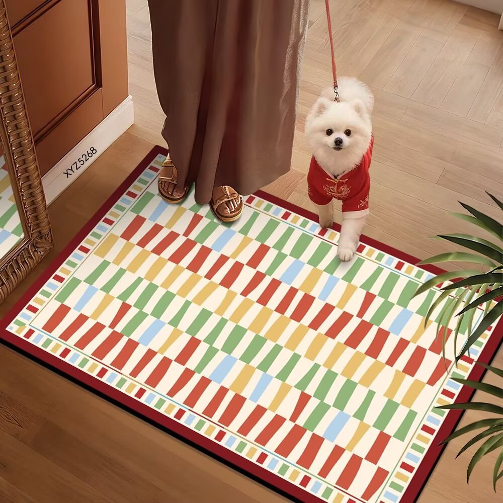 Colorful Patterned Floor Mat Bowlift