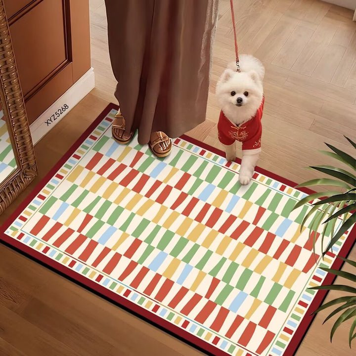 Colorful Patterned Floor Mat Bowlift