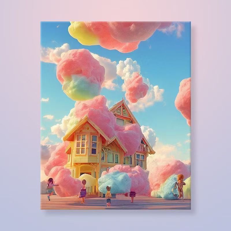 Whimsical Fantasy Landscape Canvas Art Bowlift