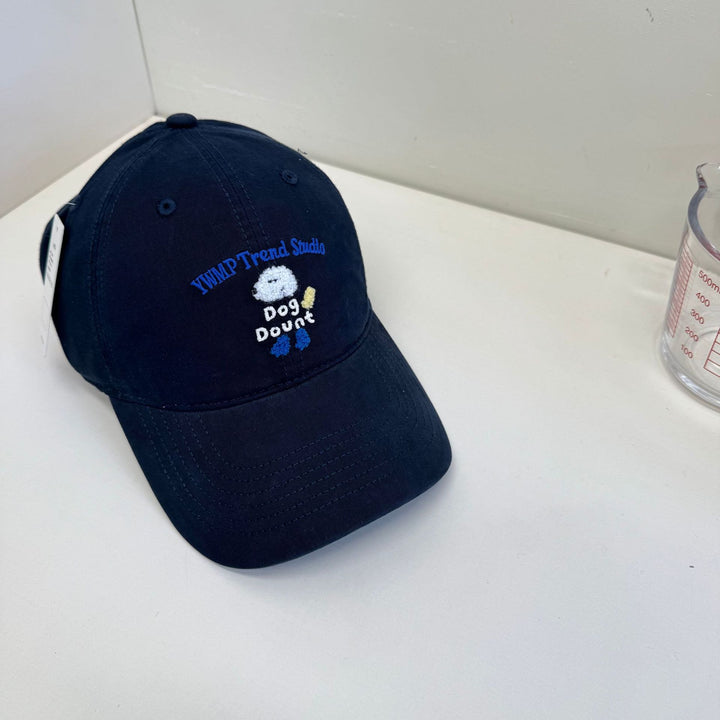 Unisex Embroidered Dog-Themed Baseball Cap Bowlift