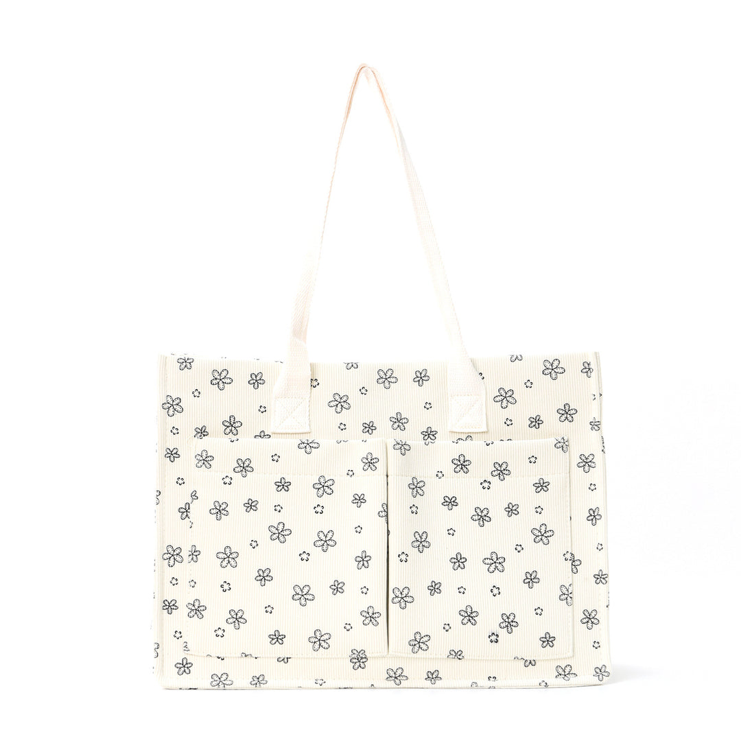 Spacious shopping and everyday bag with modern floral patterns Bowlift