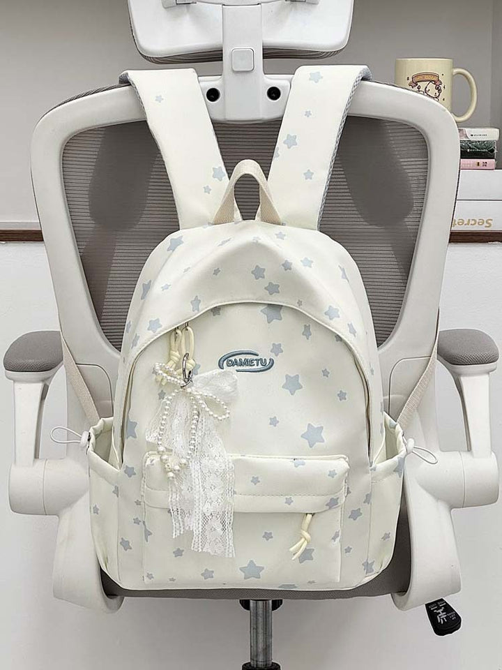 Star-Patterned Lightweight Backpack Bowlift