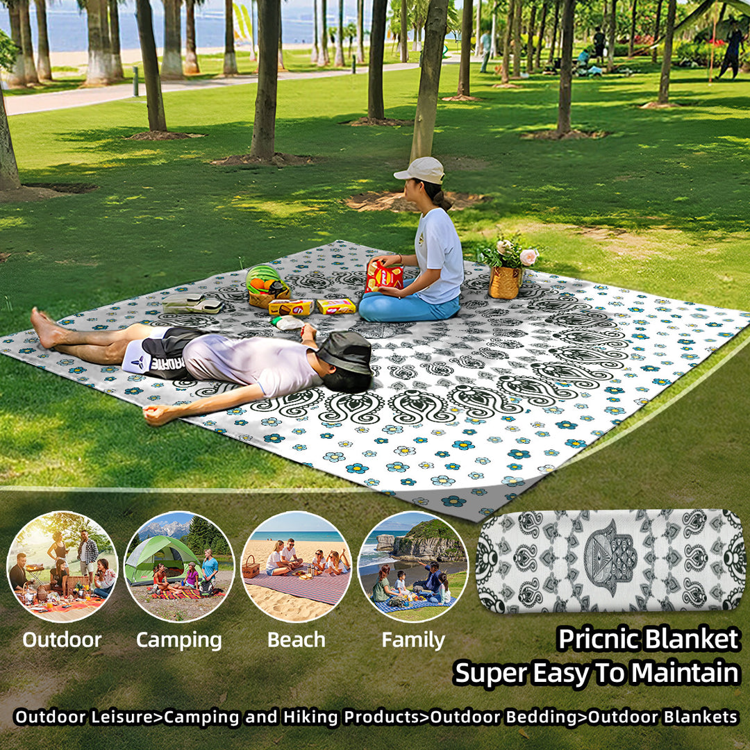 Mandala Design Beach Mat Bowlift