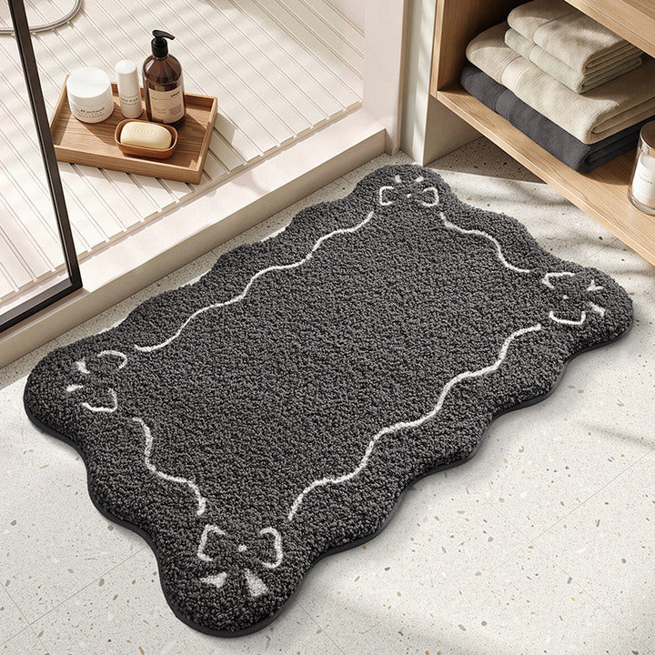 Decorative Scalloped Bath Mat Bowlift