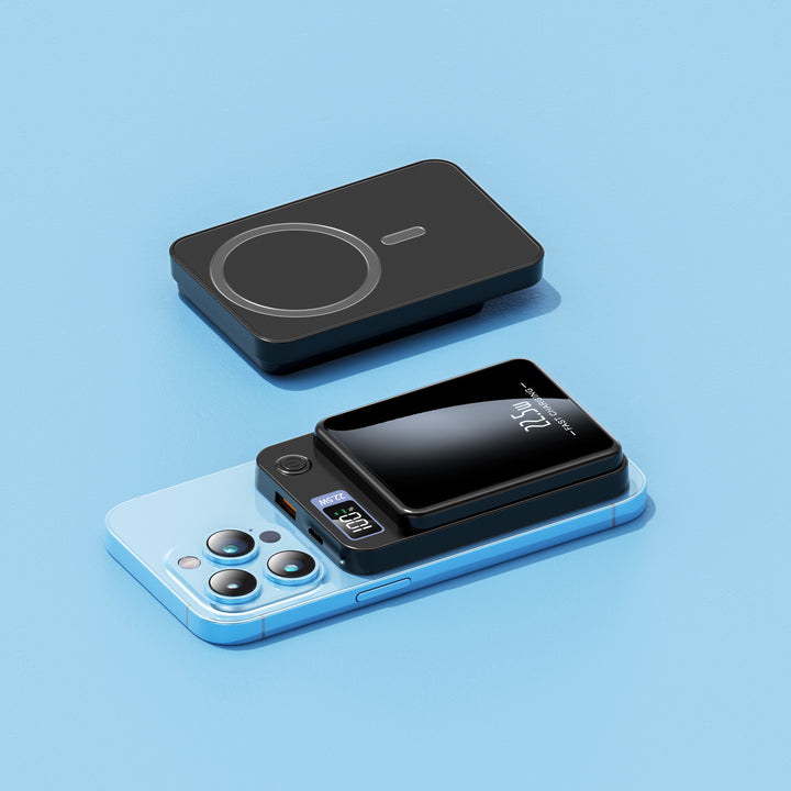Portable fast-charge power bank with LED display and wireless charging function Bowlift