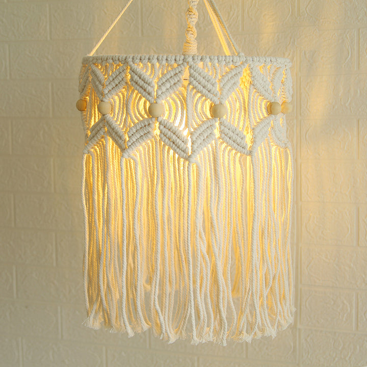 Decorative Macrame Hanging Light Fixture Bowlift