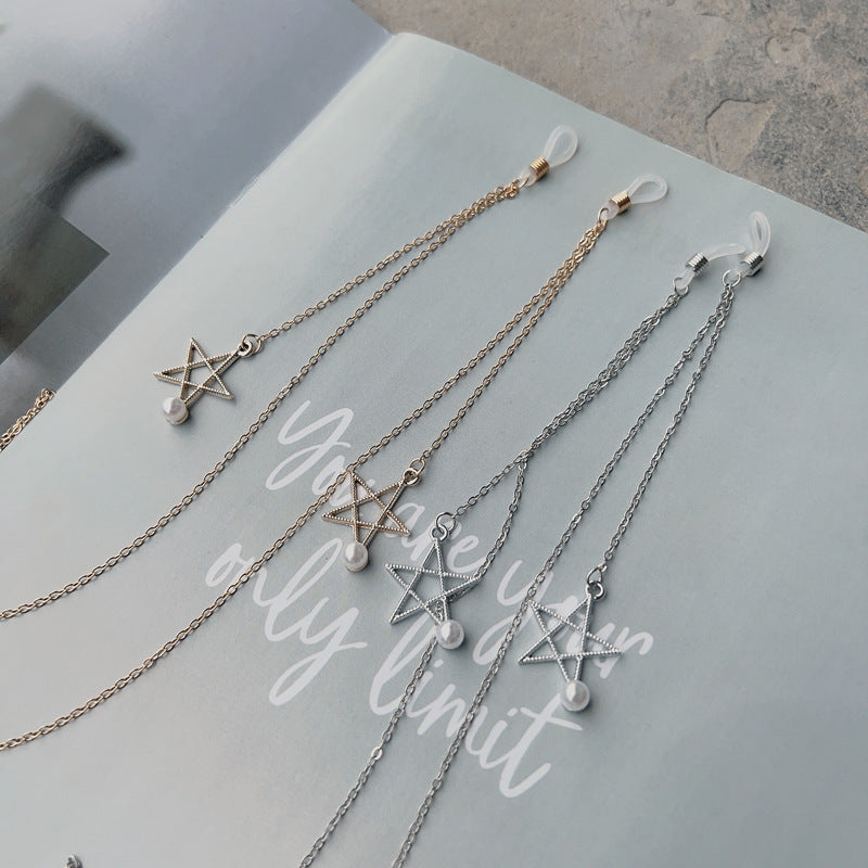 Star-Motif Eyewear Holder Chain Bowlift