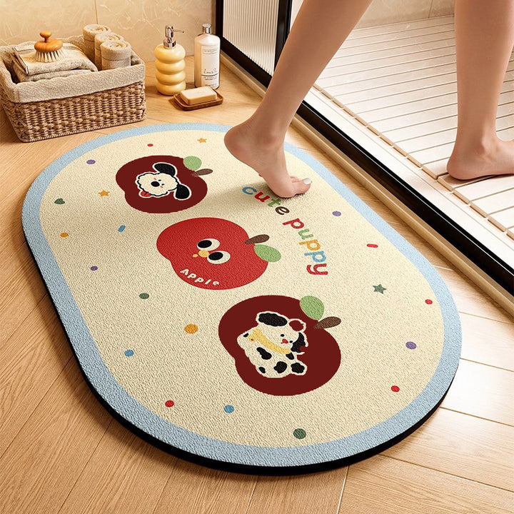 Cute Animal-Themed Memory Foam Bath Mat Bowlift