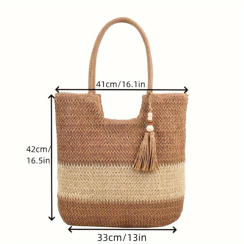 Trendy Braided Tote Bag Bowlift