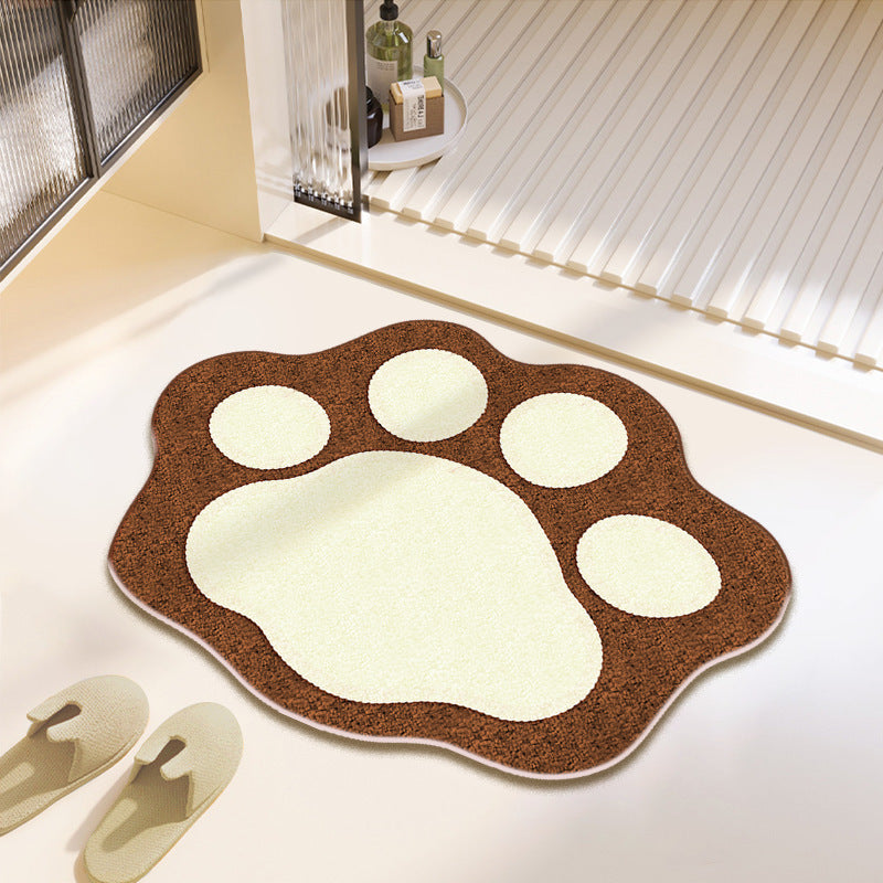 Fun Paw Print Bath Mat Bowlift