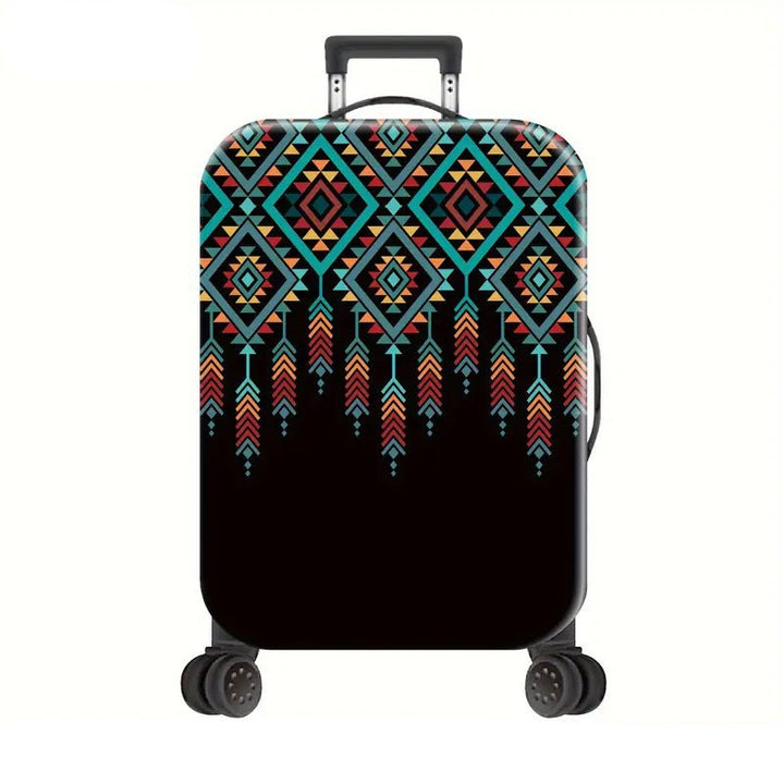 Unisex Hard Shell Suitcase with Creative Geometric Pattern Bowlift