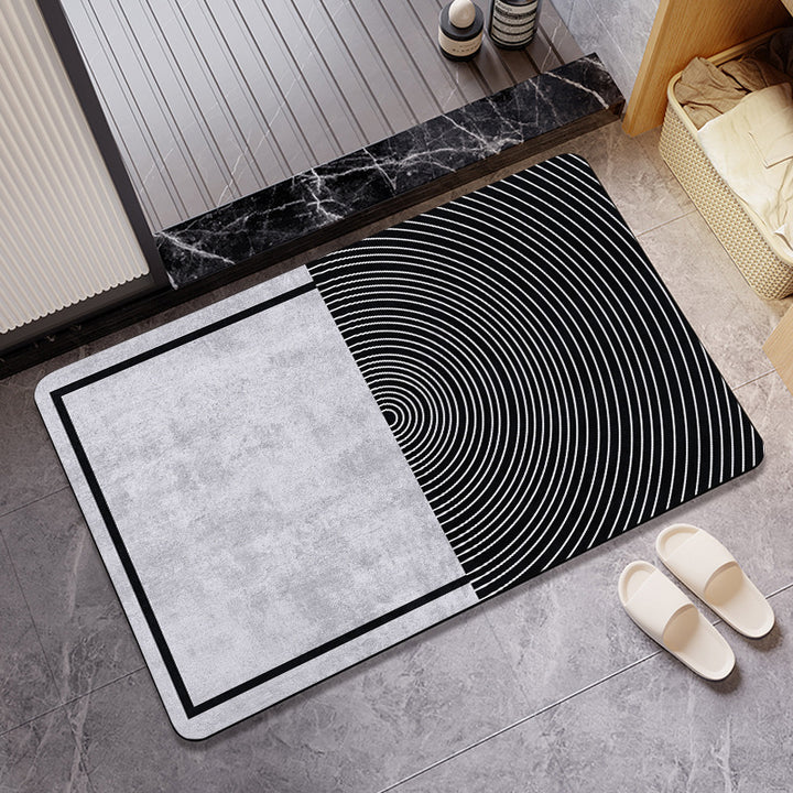 Geometric Pattern Soft Memory Foam Bath Mat Bowlift