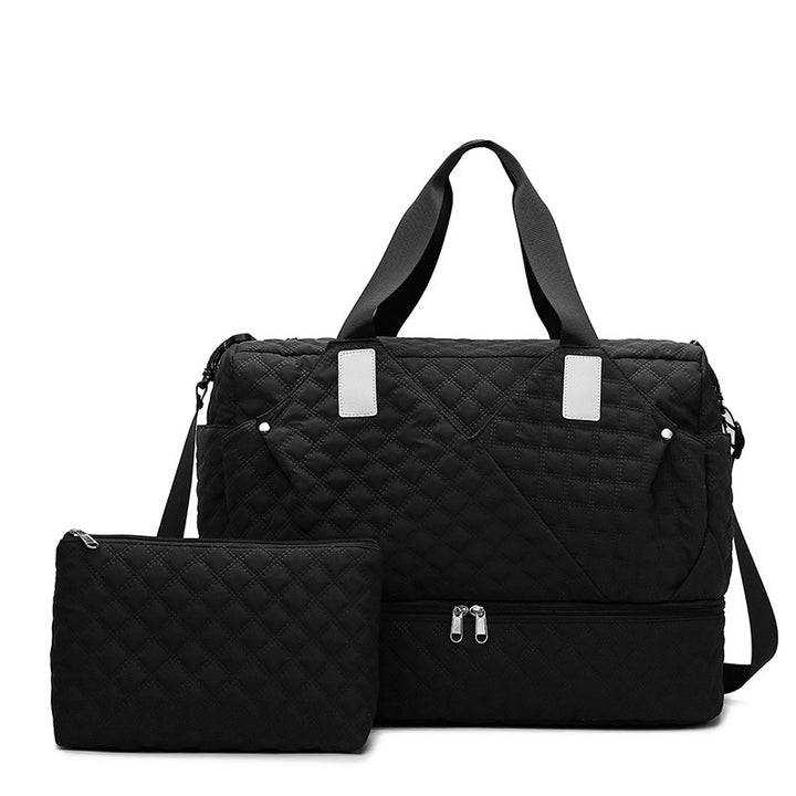 Quilted Multitasking Travel Duffle Bag Bowlift