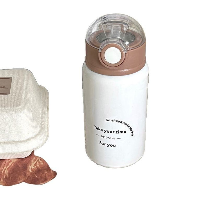 Women's insulated drinking bottle with innovative flip lid and practical handle Bowlift