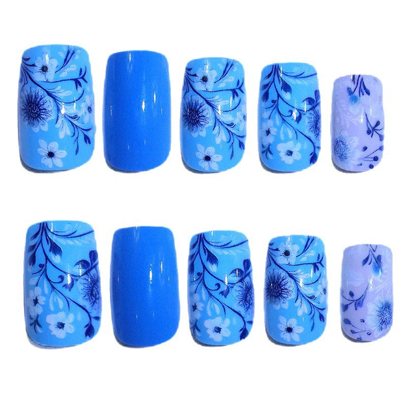 Floral Design Press-On Nails Bowlift