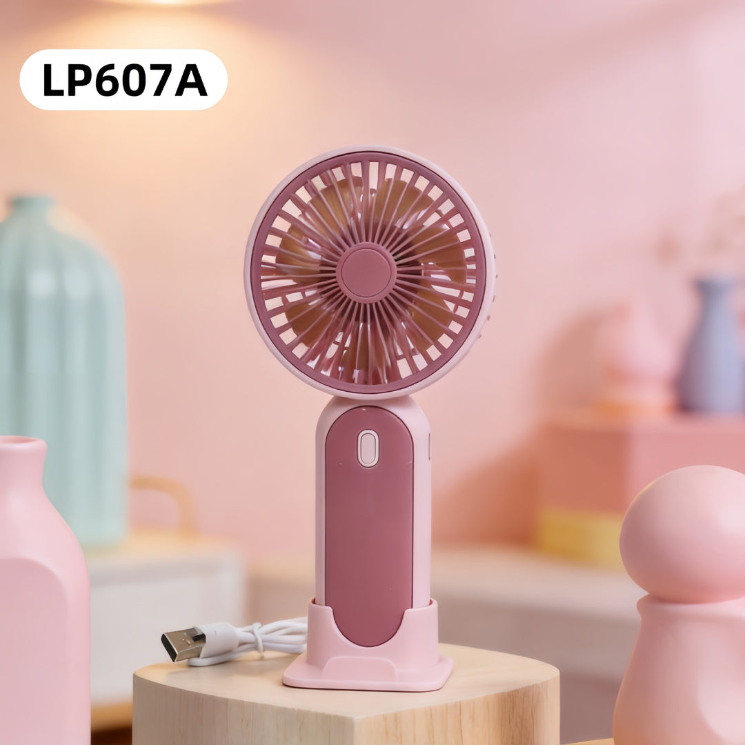 Portable Desktop Hand Fan with Multi-Stage Speed Control Bowlift