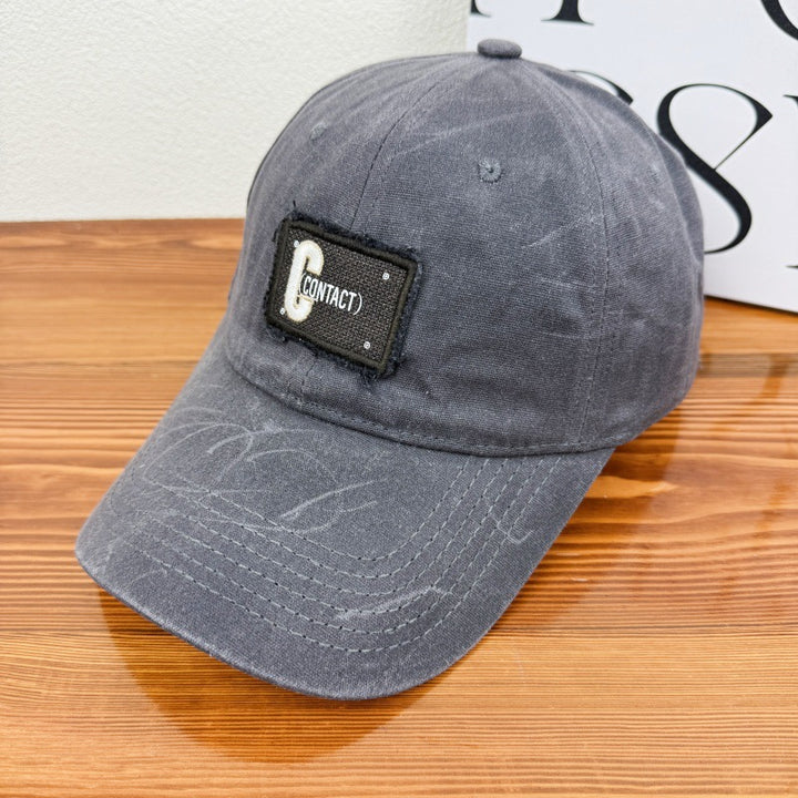 Men's Vintage-Inspired Distressed Cap Bowlift