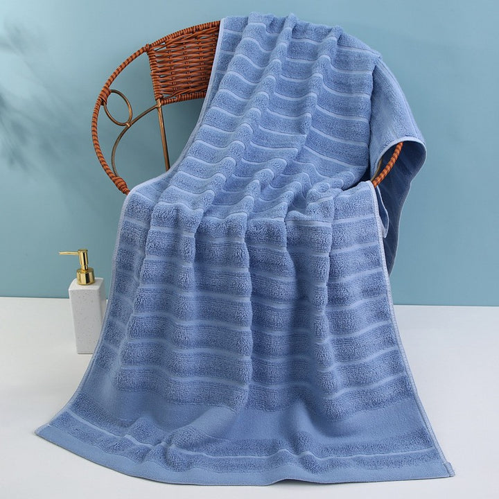 Terry Bath Towel with Elegant Stripes Bowlift