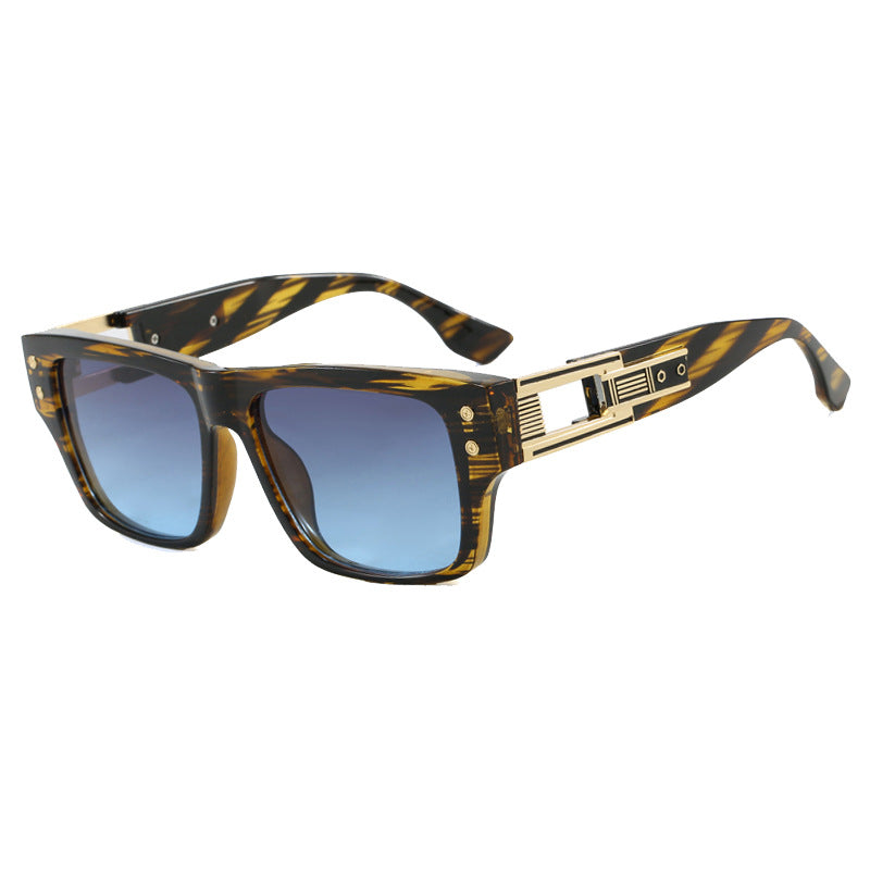 Women’s trendy square sunglasses with elegant gold decorative structure Bowlift