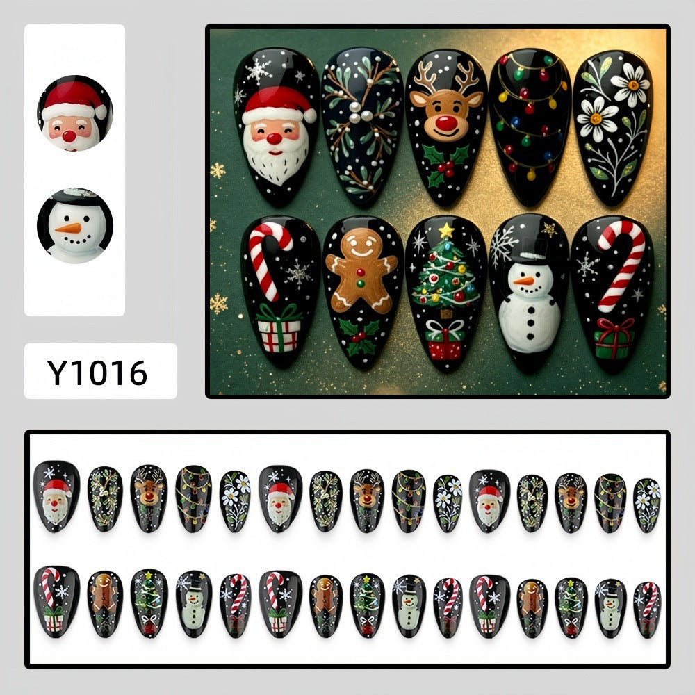 Artificial Nail Set with Christmas Motifs Bowlift