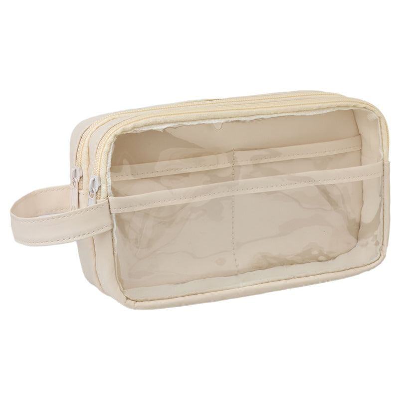 Multifunctional Cosmetic Organizer With Transparent Viewing Window And Practical Compartments Bowlift