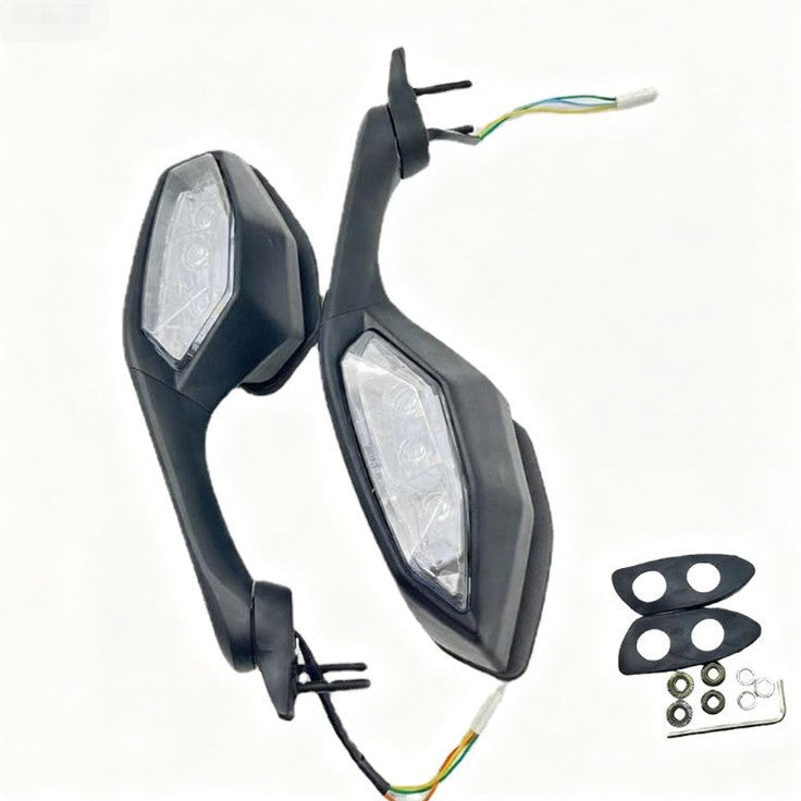Adjustable LED Motorcycle Rearview Mirror Bowlift