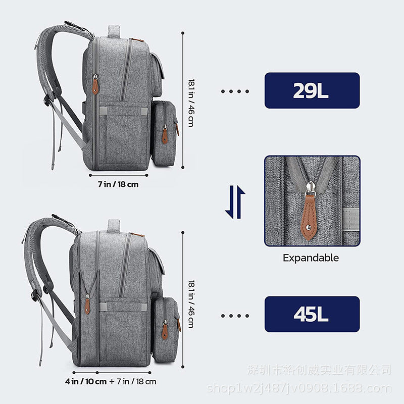 Multi-Functional Quilted Backpack with Detachable Organizer Bowlift