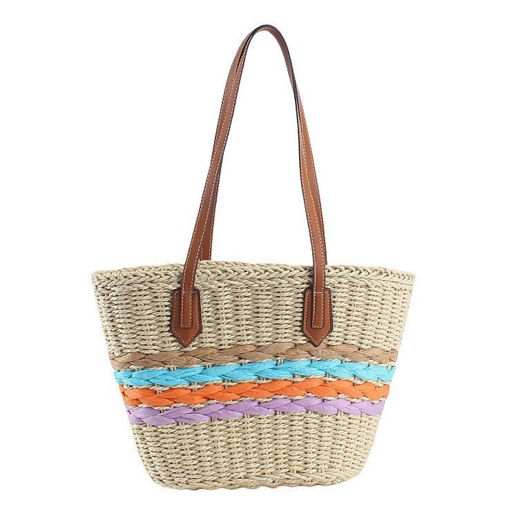 Handbag with Colorful Braided Details Bowlift