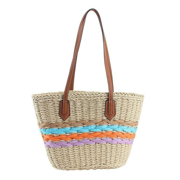 Handbag with Colorful Braided Details Bowlift