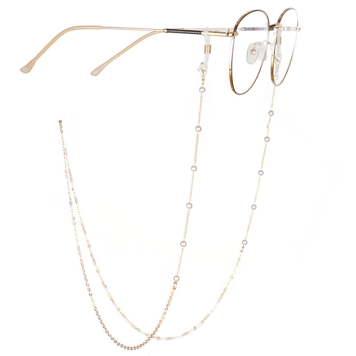 Elegant Pearl-Accented Eyewear Chain Bowlift