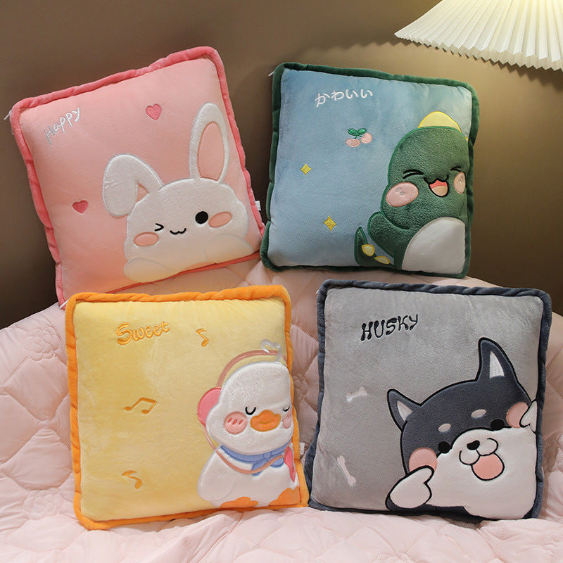 Plush pillow with cute husky design Bowlift