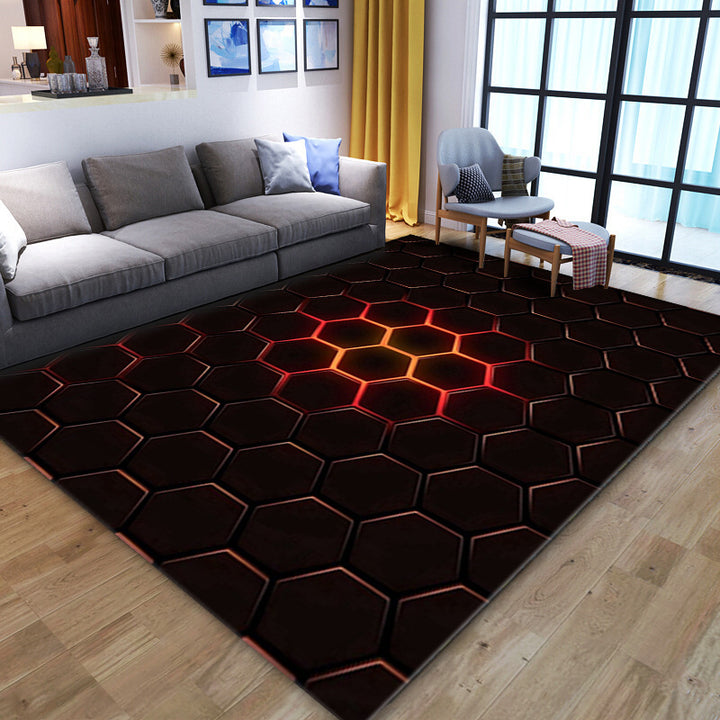 Geometric Patterned Area Rug Bowlift