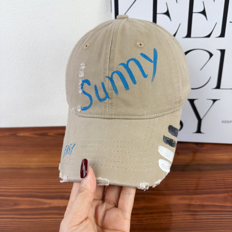 Women's Distressed Graphic Sun Cap Bowlift