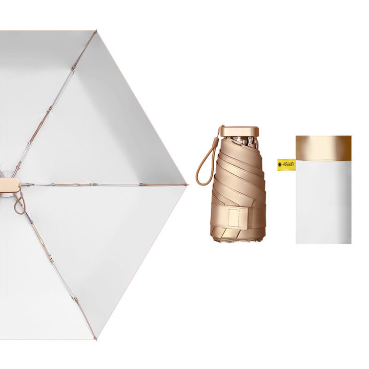 Women's foldable and stylish umbrella with integrated bottle holder Bowlift
