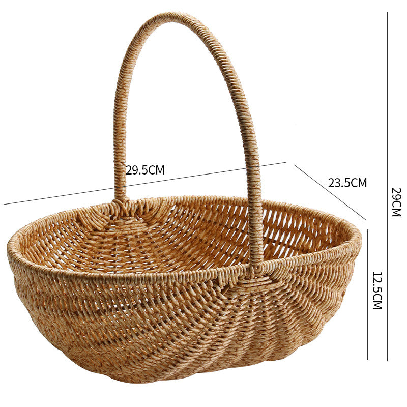 Handwoven Artisan Market Basket Bowlift
