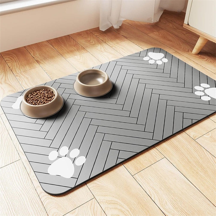Extra large waterproof silicone pet feeding mat with non-slip backing Bowlift