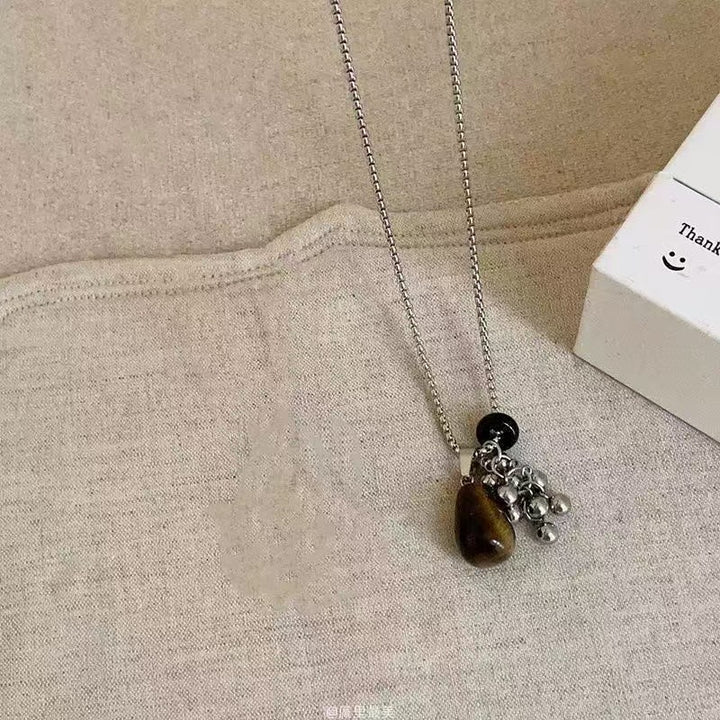 Bohemian Pendant Necklace with Gemstone Charm Bowlift
