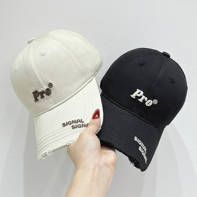 Women's Casual Distressed Baseball Cap Bowlift