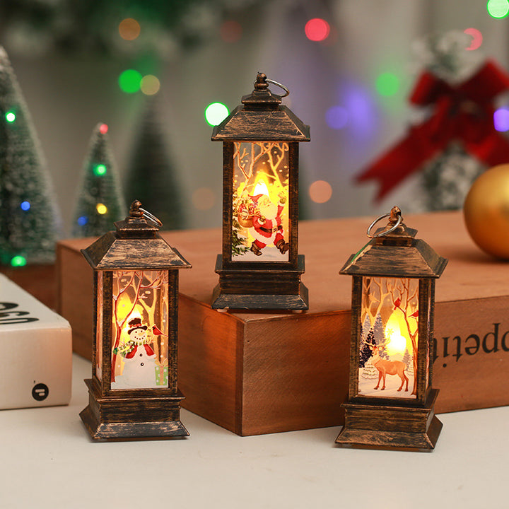 Nostalgic Christmas lantern with LED light Bowlift
