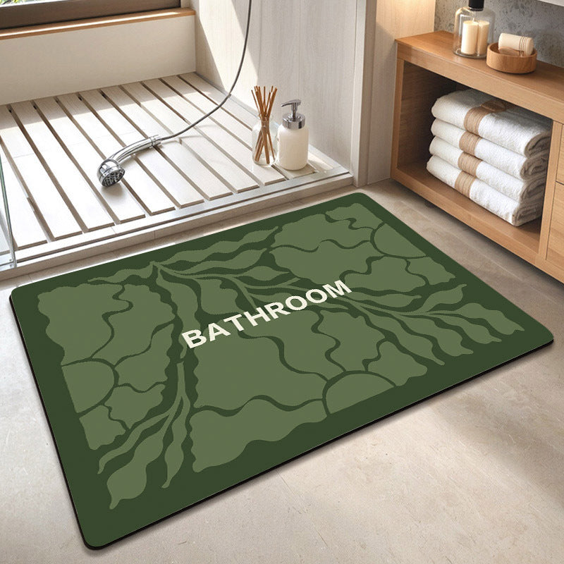 Decorative Floral Bathroom Mat Bowlift