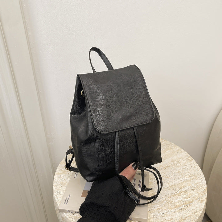 Cute Cat-Themed Faux Leather Backpack Bowlift