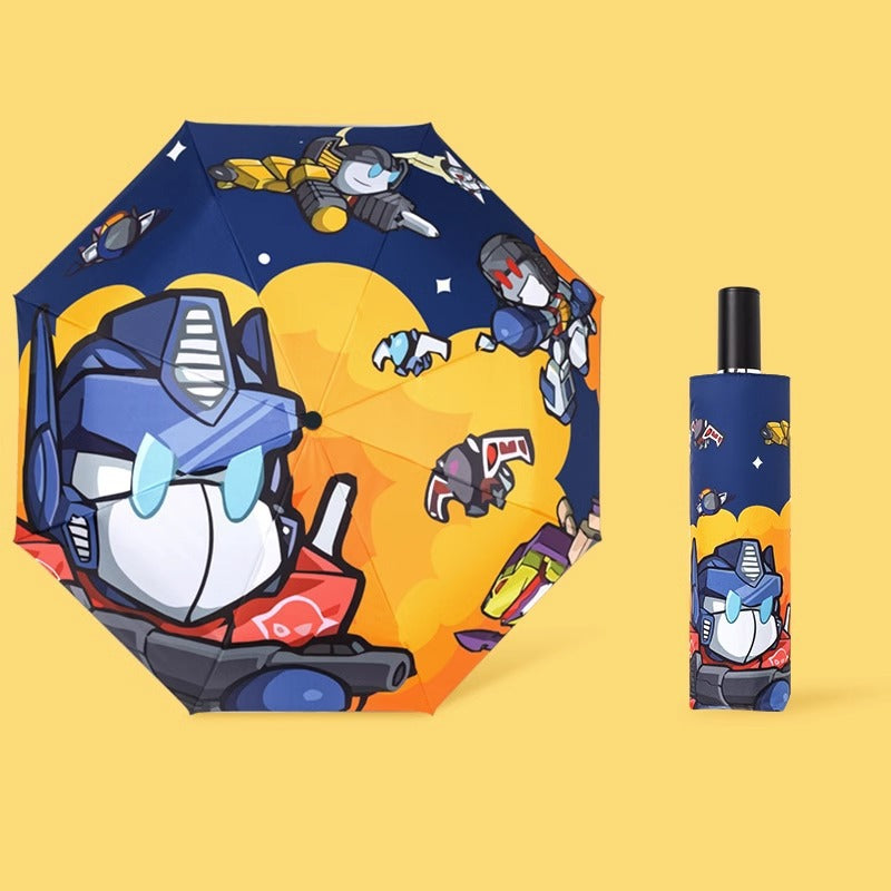 Unisex Foldable Umbrella with Cheerful Animal Motif Bowlift