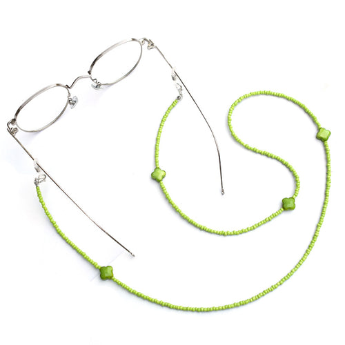 Beaded Eyewear Chain with Flower Accents Bowlift