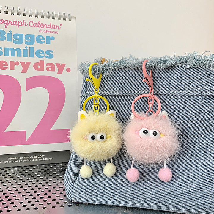 Cute Fluffy Character Keychain Bowlift