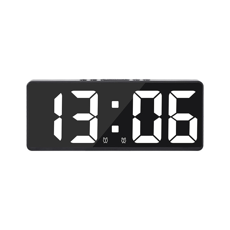 Digital LED alarm clock with large, light blue display and snooze function Bowlift