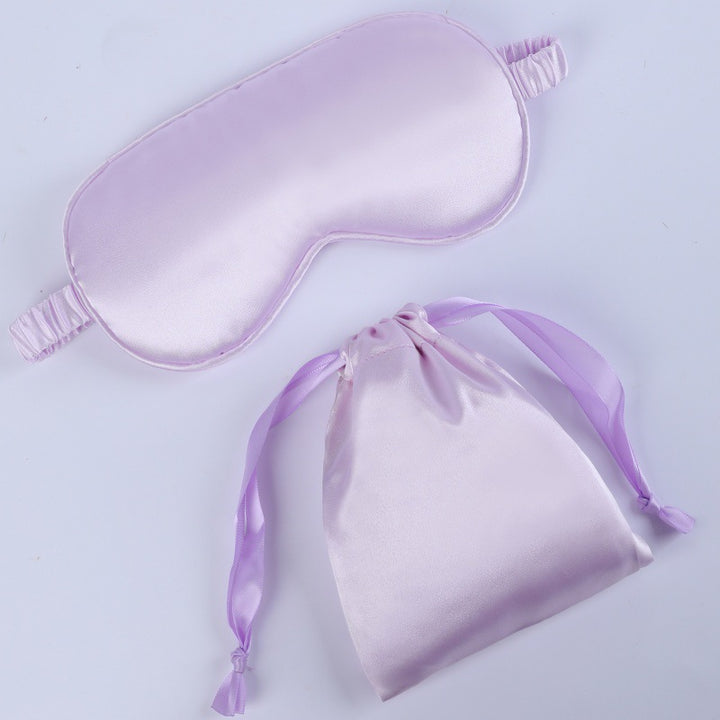 Women's nano silk sleep mask with padded eye area, adjustable elastic band, and storage pouch Bowlift